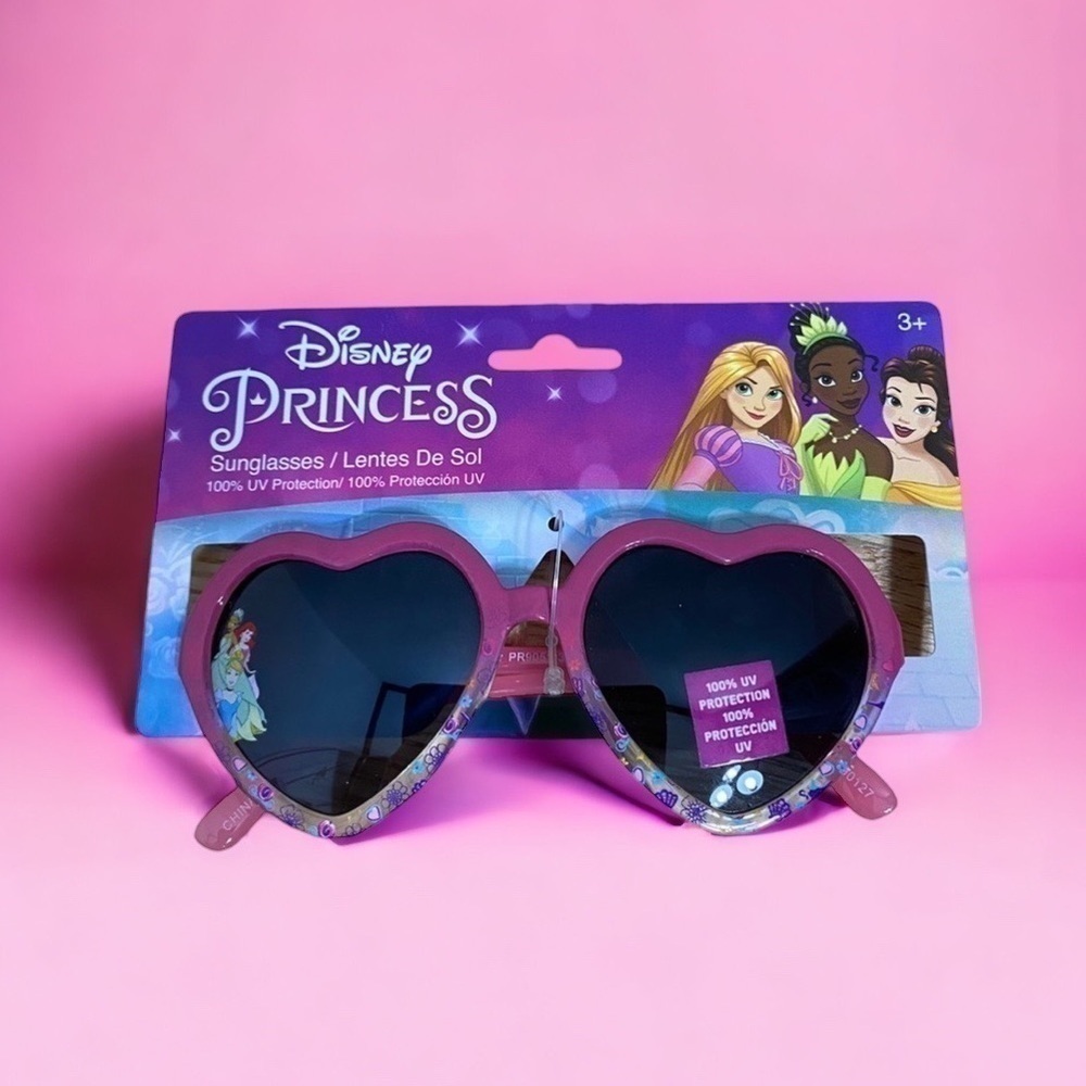 Disney Princess Sunglasses Heart Shape NWT 100% UV Protection Ariel Cinderella